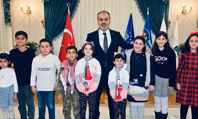 FİLİSTİNLİ ÇOCUKLARDAN BAŞKAN AKTAŞ'A ZİYARET