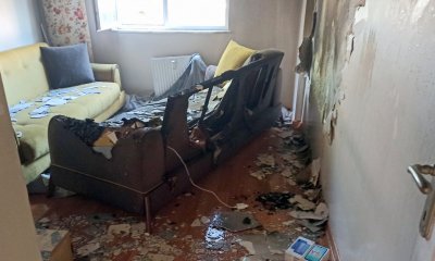 VATANDAŞ MÜDAHALE ETTİ YANGIN BÜYÜMEDEN ÖNLENDİ